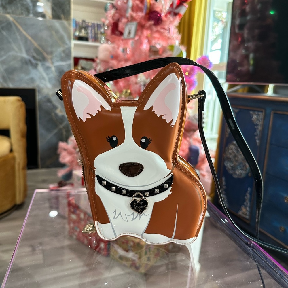 *Rare* Betsey Johnson Corgi Crossbody. Like new used once.